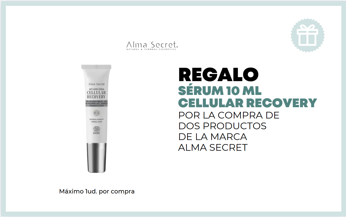 REGALO MINITALLA SERUM POR LA COMPRA DE DOS PRODUCTOS DE ALMA SECRET