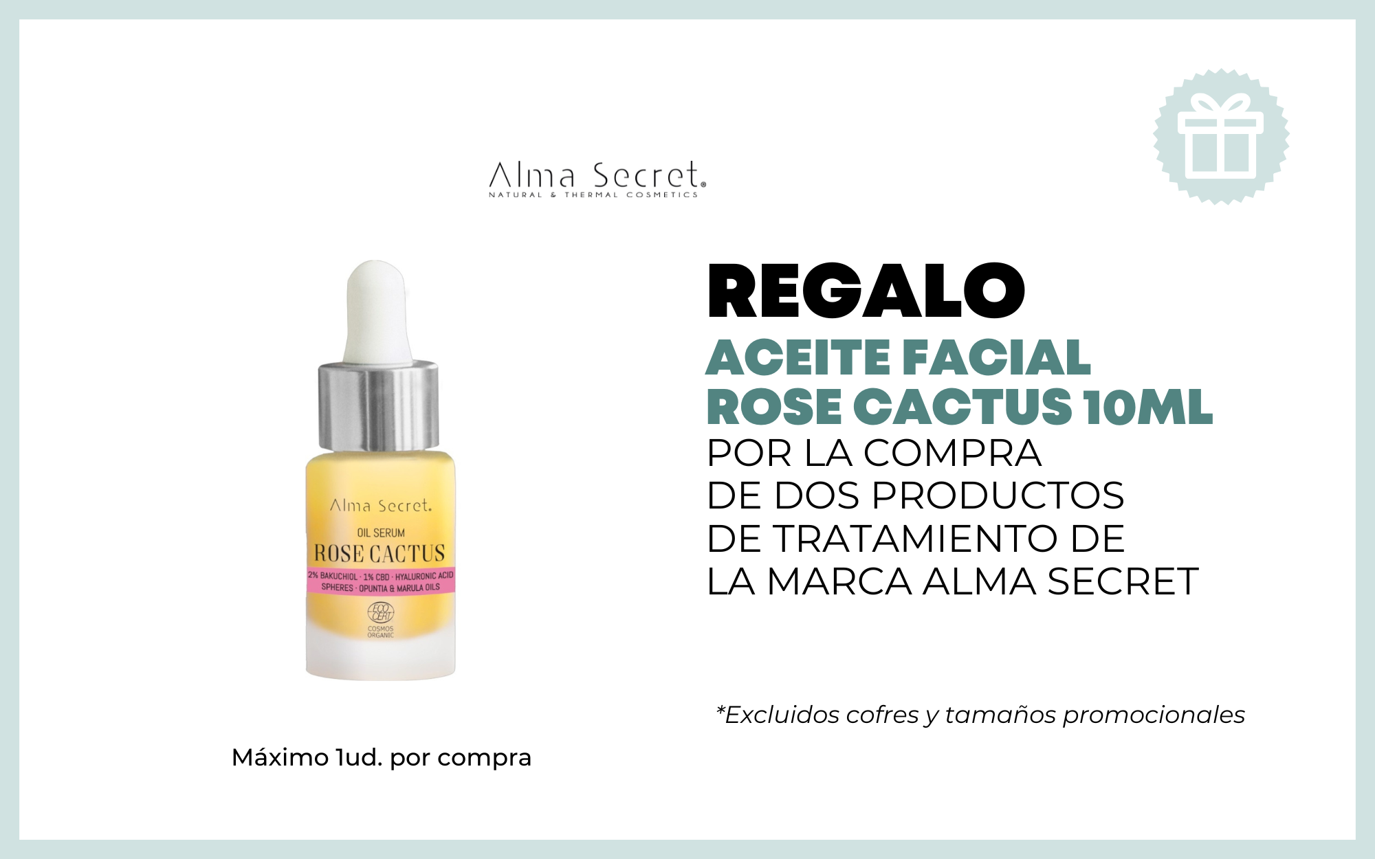 REGALO MINITALLA SERUM POR LA COMPRA DE DOS PRODUCTOS DE ALMA SECRET