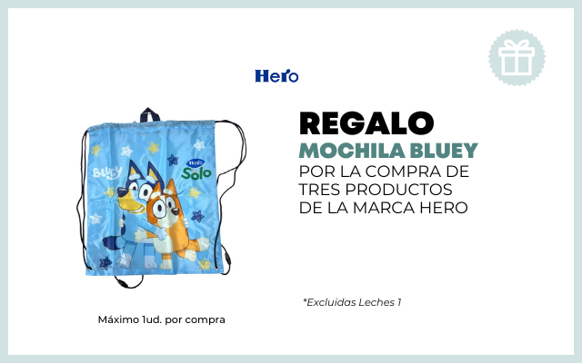 REGALO MOCHILA POR LA COMPRA DE TRES PRODUCTOS DE HERO