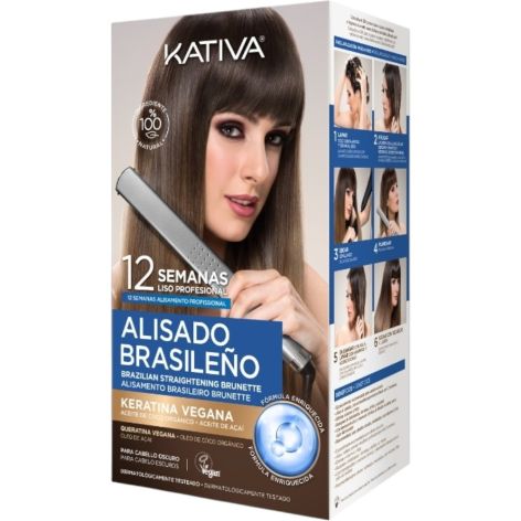 Kativa Alisado Brasileño Para Cabello Oscuro Tratamiento de
