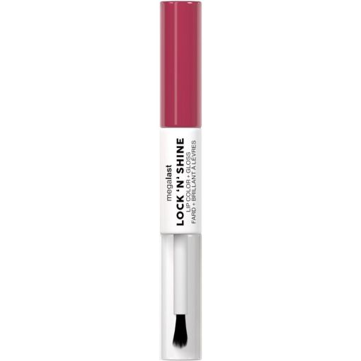 Wet N Wild Megalast Lock 'N' Shine Brillo de labios doble para fijar el color y darle brillo acabado radiante