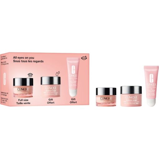 Clinique All About Eyes Estuche Contorno de ojos d&iacute;a y noche para bolsas ojeras y l&iacute;neas de expresi&oacute;n 15 ml