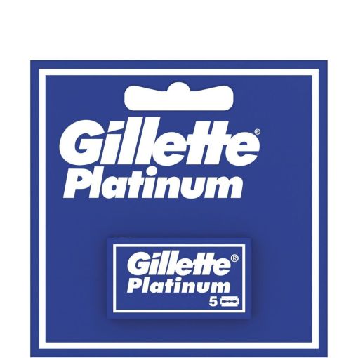 Gillette Platinum Hojas De Afeitar Recambio Hojas de afeitar de acero inoxidable ofrecen afeitado apurado 5 uds