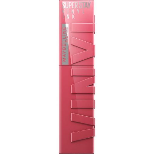 Maybelline Super Stay Vinyl Ink Pinks Brillo de labios l&iacute;quido vegano ofrece efecto vinilo hasta 16 horas de larga duraci&oacute;n