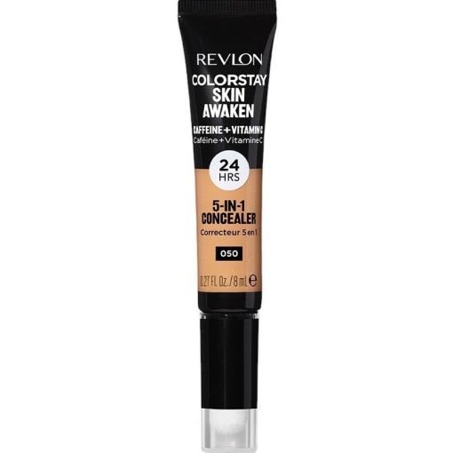 Revlon Colorstay Skin Awaken 5-In-1 Concealer Corrector de ojeras con cafe&iacute;na y vitamina ilumina y perfecciona acabado muy natural 24 horas