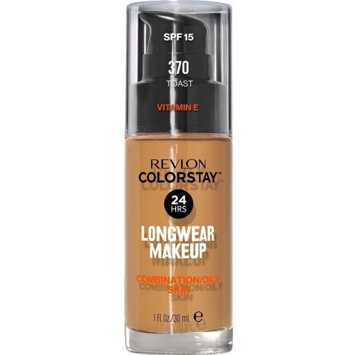 Revlon Colorstay Longwear Makeup Combination/Oily Skin Spf 15 Base de maquillaje cobertura media-alta hidratante acabado mate 24 horas de larga duraci&oacute;n con vitamina e