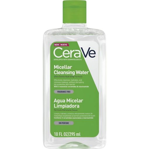 Cerave Agua Micelar Limpiadora Agua micelar hidratante y desmaquillante ayuda a renovar y mantener la barrera protectora 295 ml