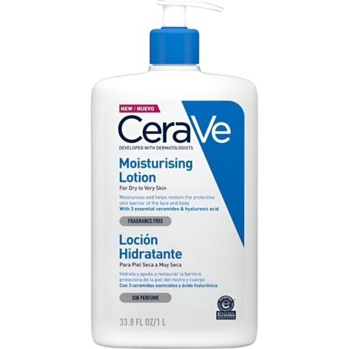 Cerave Moisturising Lotion Loción hidratante para rostro y cuerpo hipoalergénica