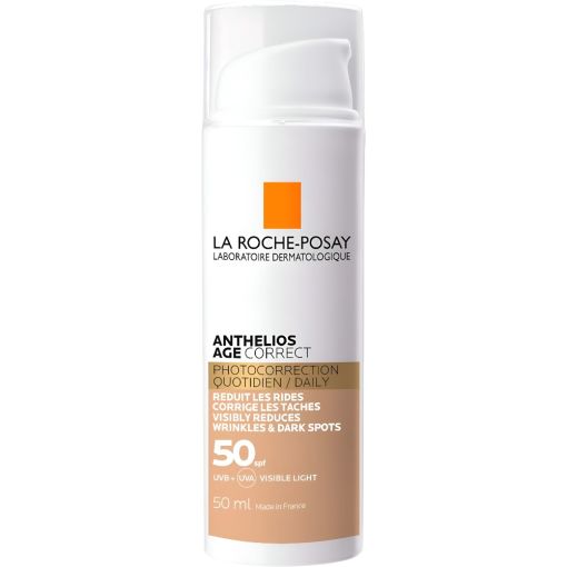 La Roche Posay Anthelios Age Correct Photocorrection Daily Cc Cream Spf 50 Protector solar con color reductora de arrugas y manchas 50 ml