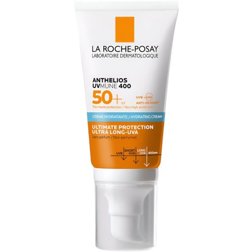 La Roche Posay Anthelios Ultra Créme Sans Parfum Spf 50+ Crema solar facial resistente al agua sin perfume recomendada por dermatólogos 50 ml