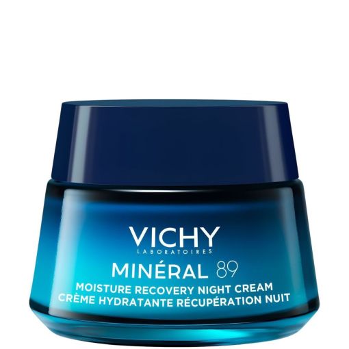 Vichy Minéral 89 Moisture Recovery Night Cream Crema de noche hidratante de textura fundente recuperadora ofrece hidratación volumen y luminosidad 50 ml