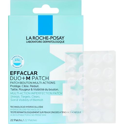 La Roche Posay Effaclar Duo+M Patch Bouton Multi-Actions Tratamiento para granos e imperfecciones reduce visiblemente la apariencia en tan solo 8 horas 22 uds