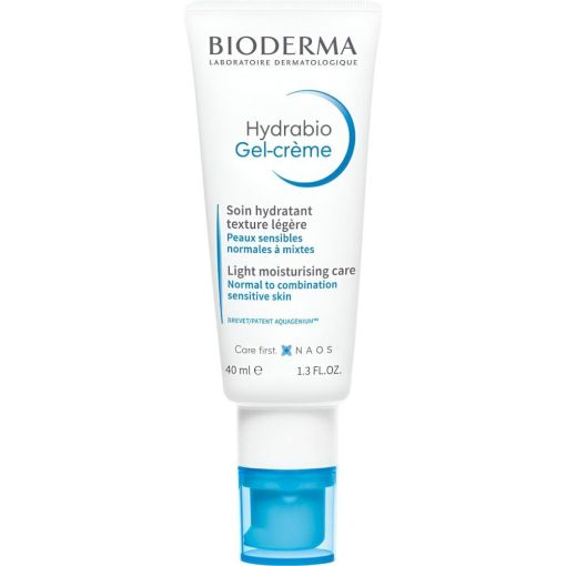 Bioderma Hydrabio Gel-Cr&egrave;me Soin Hydratant Crema hidratante previene el envejecimiento prematuro para piel luminosa 8 horas 40 ml