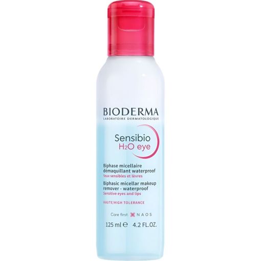 Bioderma Sensibio H2o Eye Biphase Micellaire D&eacute;maquillant Waterproof Agua micelar desmaquillante bif&aacute;sico calmante refuerza la barrera cut&aacute;nea para ojos y labios 500 ml