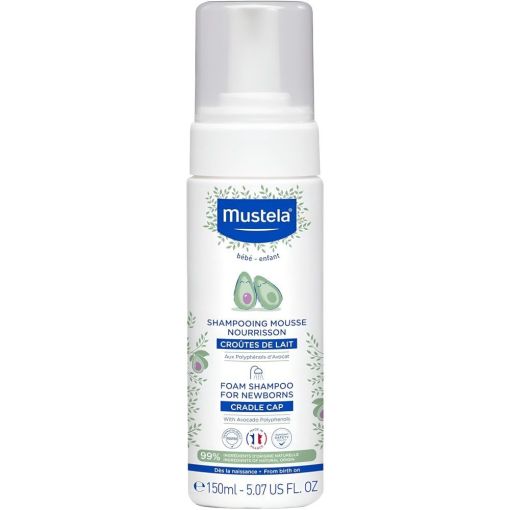 Mustela Champ&uacute; Mousse Reci&eacute;n Nacido Champ&uacute; para reci&eacute;n nacido limpia muy suavemente el cabello eliminado la costa l&aacute;ctea 150 ml