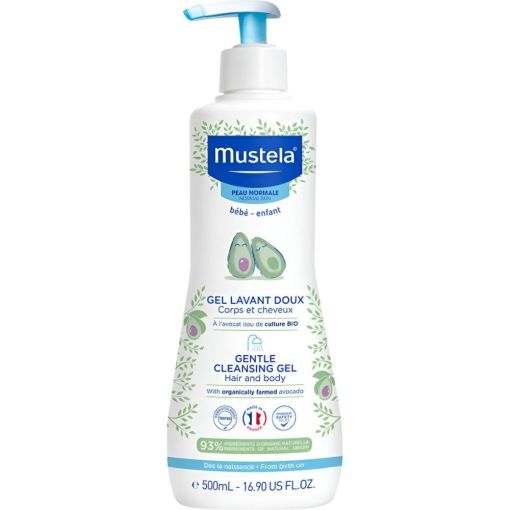 Mustela Aguacate Bio Gel De Ba&ntilde;o Suave Gel de ducha dermolimpiador repara irritaciones y sequedades cut&aacute;neas con aguacate bio