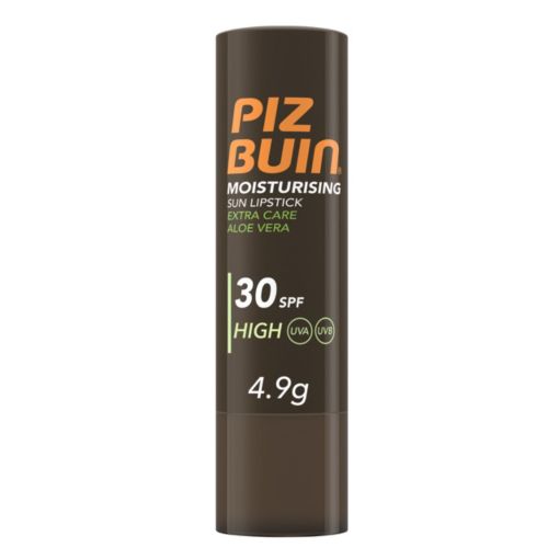 Piz Buin Moisturising Sun Lipstick Spf 30 Protector solar con aloe vera ayuda a proteger los labios del sol 4,9 gr
