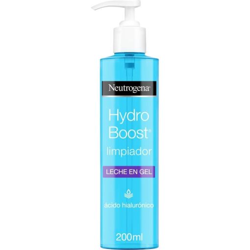 Neutrogena Hydro Boost Limpiador Leche En Gel Limpiador sin perfume elimina maquillaje y suciedad suavemente aumentando la hidratación 200 ml