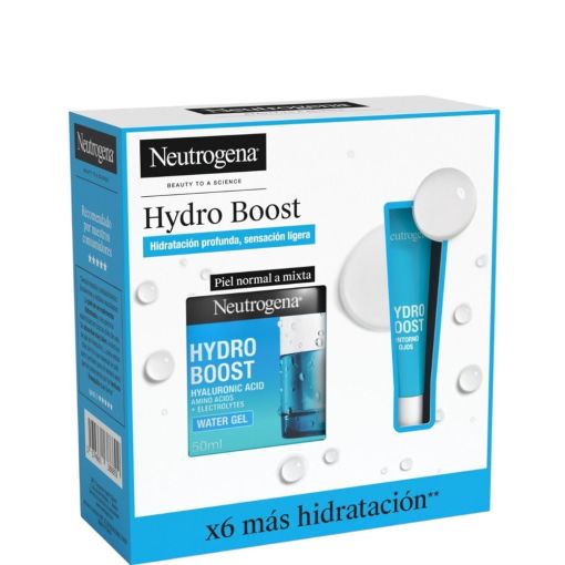 Neutrogena Hydro Boost Gel De Agua+Contorno Ojos Gratis Estuche Pack regalo ayuda a reconstruir la epidermis protegiendo tu piel y liberando hidratación todo el día