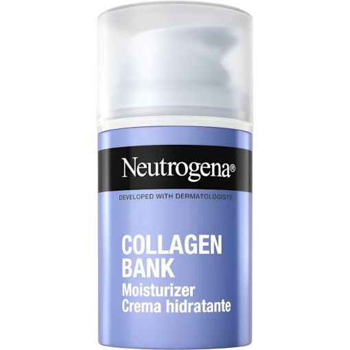 Neutrogena Collagen Bank Crema Hidratante Crema hidratante no grasa y de r&aacute;pida absorci&oacute;n protege estimulando el col&aacute;geno para una piel m&aacute;s firme y el&aacute;stica 50 ml