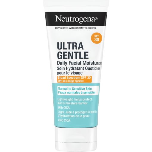Neutrogena Ultra Gentle Daily Facial Moisturise Spf 30 Crema facial de textura ligera hidrata y protege la piel ofreciendo una sensaci&oacute;n de alivio y suavidad 100 ml