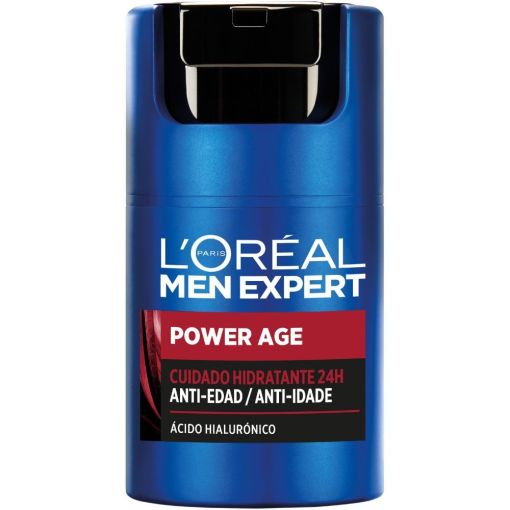 L'Oreal Men Expert Power Age Cuidado Hidratante 24h Anti-Edad Crema antiedad hidratante reafirma y reduce visiblemente arrugas con &aacute;cido hialur&oacute;nico 50 ml