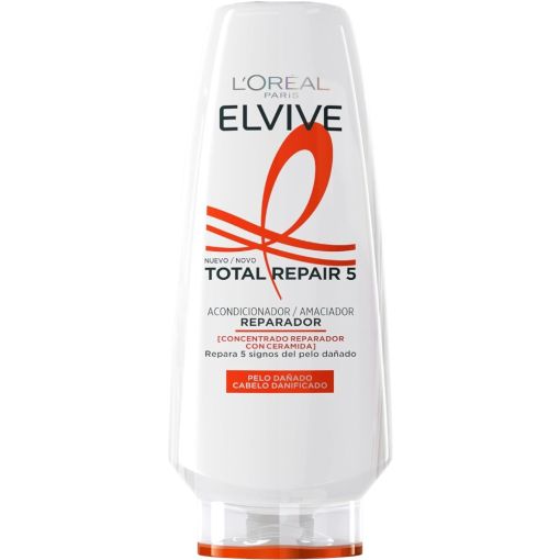 Elvive Total Repair 5 Acondicionador Reparador Acondicionador restaurador repara en profundidad desde la ra&iacute;z hasta las puntas para cabello da&ntilde;ado 310 ml