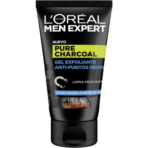 L'Oreal Men Expert Pure Charcoal Gel Exfoliante Exfoliante purificane antipuntos negros combate suciedad eliminaando c&eacute;lulas muertas 100 ml