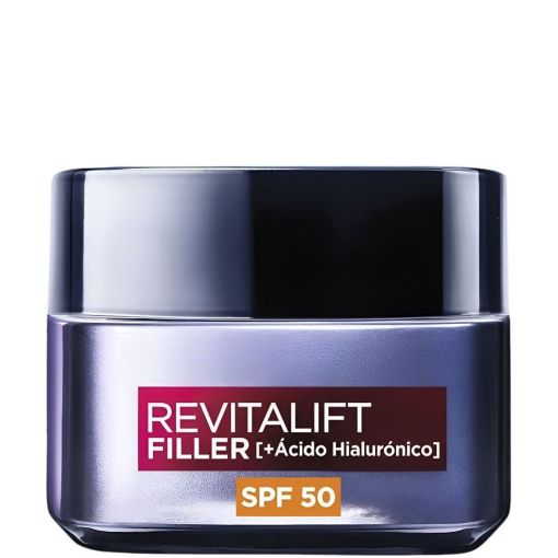 L'Oreal Revitalift Filler [+ &Aacute;cido Hialur&oacute;nico] Crema Spf 50 Crema de d&iacute;a antiedad rellena arrugas y devuelve el volumen 50 ml