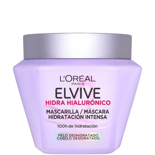 Elvive Hidra Hialur&oacute;nico Mascarilla Hidrataci&oacute;n Intensa Mascarilla capilar rellena la fibra capilar con &aacute;cido hialur&oacute;nico 72 horas de hidrataci&oacute;n para cabello deshidratado 310 ml