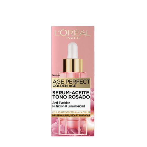 L'Oreal Age Perfect Golden Age Serum-Aceite Tono Rosado S&eacute;rum antiedad y antiflacidez nutritivo y luminoso con c&eacute;lulas de peon&iacute;as 30 ml