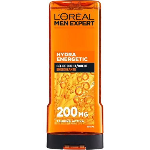 L'Oreal Men Expert Hydra Energetic Gel Ducha Energizante Gel de ducha y champ&uacute; energizante hidrata hasta 8 horas sin dejar residuos grasos con aroma c&iacute;trico 400 ml