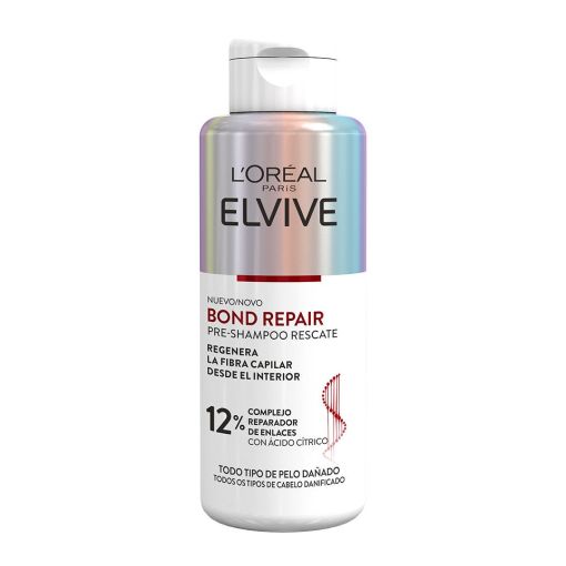 Elvive Bond Repair Pre-Shampoo Rescate Prechampú repara protege y suaviza la fibra capilar en profundidad para cabello dañado 200 ml
