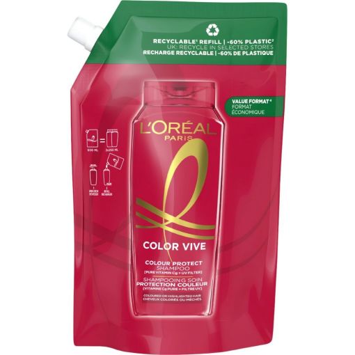 Elvive Color Vive Champ&uacute; Protector Recarga Champ&uacute; protector nutritivo y fijador del color para cabello te&ntilde;ido o con mechas 500 ml