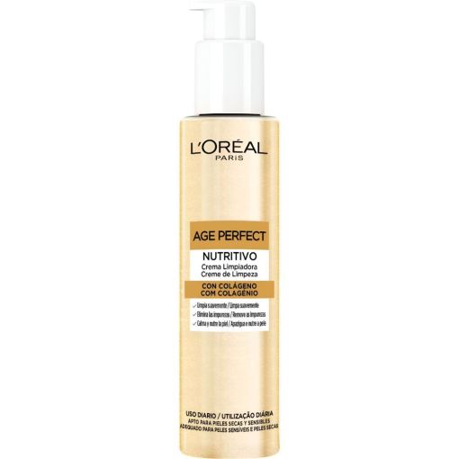 L'Oreal Age Perfect Nutritivo Crema Limpiadora Crema limpiadora elimina impurezas y contaminaci&oacute;n mientras nutre y calma la piel 150 ml