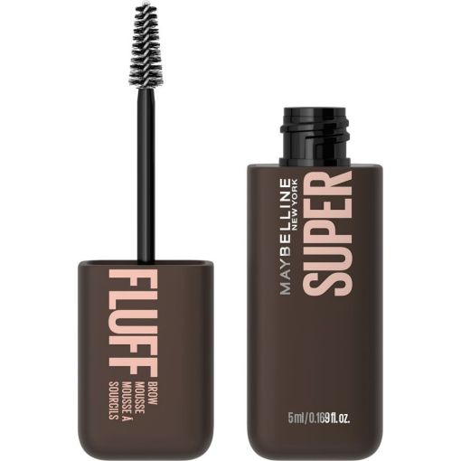 Maybelline Superfluff Brow Mousse Gel de cejas fijador con color de textura mousse ofrece color al instante para acabado m&aacute;s marcado