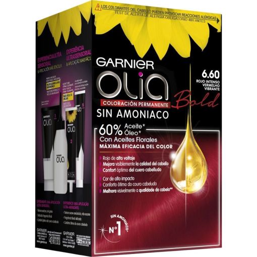 Garnier Olia Bold Coloraci&oacute;n Permanente Tinte para cabello sin amon&iacute;aco para color extremadamente fiel que no se desvanece con el tiempo