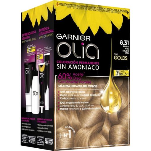 Garnier Olia The Golds Coloraci&oacute;n Permanente Tinte para cabello sin amon&iacute;aco para color extremadamente fiel que no se desvanece con el tiempo