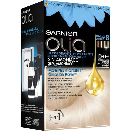 Garnier Olia Decolorante Extremo Decolorante para el cabello sin amoniaco consigue un aclarado m&aacute;ximo