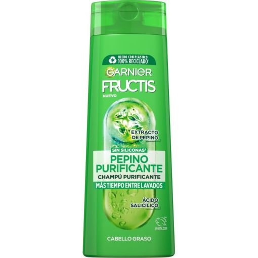 Fructis Pepino Purificante Champ&uacute; Purificante Champ&uacute; fortifica y purifica acabado fuerte y saludable para cabello graso 380 ml