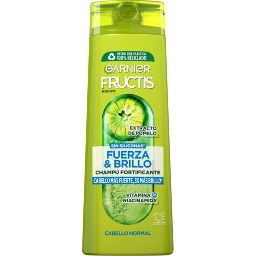 Fructis Fuerza & Brillo Champ&uacute; Purificante Cabello Normal Champ&uacute; fortificante limpia y tonifica cabello m&aacute;s fuerte y sano 380 ml