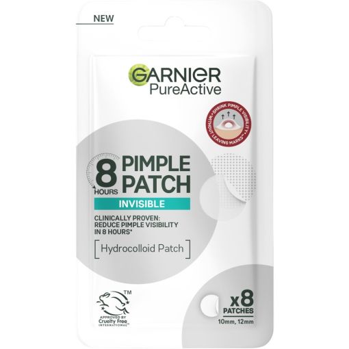 Garnier Pure Active Invisible Pimple Patch Parches para granos invisibles y antiimperfecciones dise&ntilde;ados para reducir la visibilidad en tan solo 8 horas