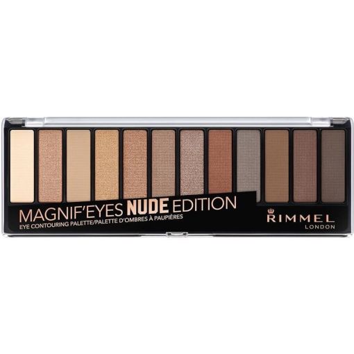 Rimmel London Magnif&acute;eyes Nude Edition Contouring Palette Paleta de sombras de ojos perfecta para esculpir sombrear y definir 12 tonos