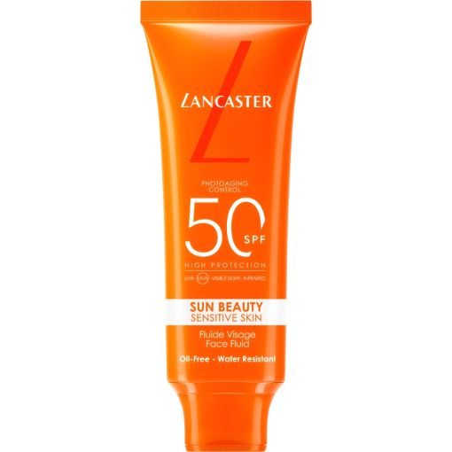 Lancaster Sun Sensitive Luminous Tan Spf 50 Leche solar facial suaviza y preserva la piel sensible de los da&ntilde;os inducidos por el sol 50 ml