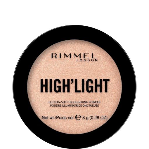 Rimmel London High'Light Buttery-Soft Highlighting Powder Polvos iluminadores con pigmentos reflectantes para cpnseguir un resplandor brillante y homogéneo