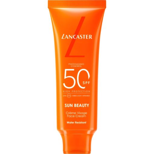 Lancaster Sun Beauty Sublime Tan Face Cream Spf 50 Protector solar facial potencia el bronceado para un acabado radiante y uniforme 50 ml