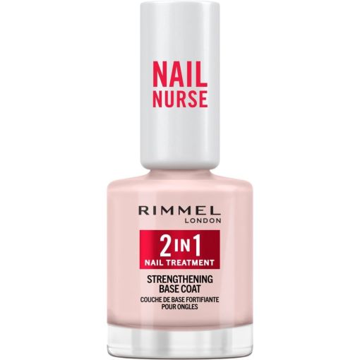 Rimmel London Nail Nurse 2 In 1 Nail Treatment Strengthening Base Coat Tratamiento base u&ntilde;as m&aacute;s fuertes y sanas y a la vez con color