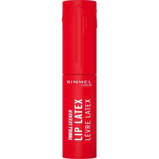 Rimmel London Thrill Seeker Lip Latex Brillo de labios de color intenso y duradero con exclusivo aplicador para acabado ultrasuave e imparable