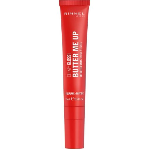 Rimmel London Oh My Gloss! Butter Me Up Lip Butter Balm Bálsamo labial ultrahidratante y cremoso ofrece sensación de confort inmediato para aspecto más relleno