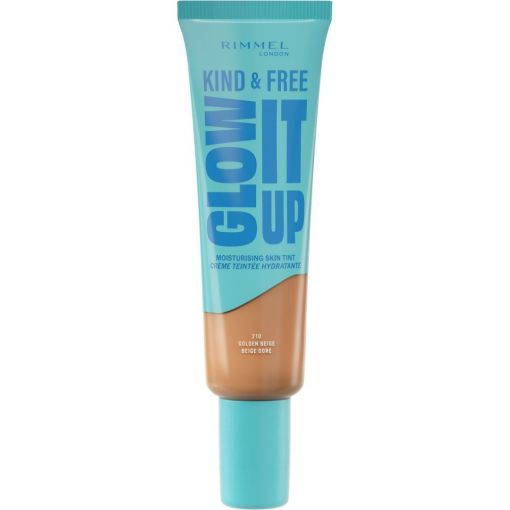Rimmel London Kind & Free Glow It Up Moisturising Skin Tint Piel Seca Base de maquillaje vegana ligera e hidratante calma la piel sensible